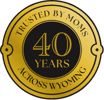 Badge that reads Trusted by Moms Across Wyoming for 40 Years