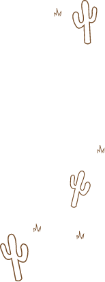 Illustration of cacti and a few grass patches
