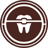 Icon of a tooth with braces