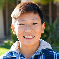 Boy wearing braces in Casper