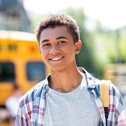 Teen with space maintainers in Casper