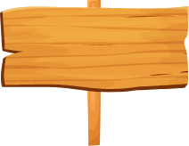 Illustrated wooden sign