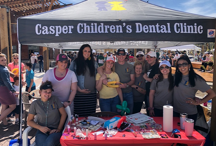 Casper Children's Dental Clinic booth at community event