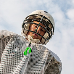 Teen boy not wearing his sportsguard