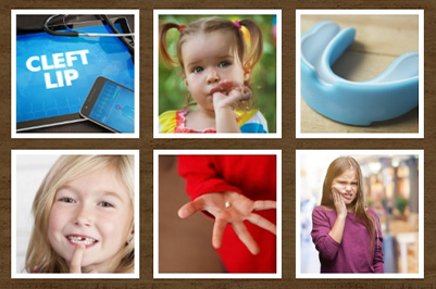Collage of photos of children in Casper pediatric dental office