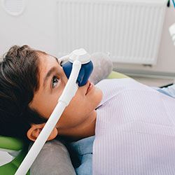 young child under dental sedation