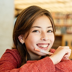 Young girl with healthy smile