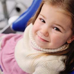 Girl after dental sealants in Casper