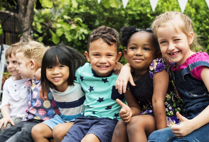 children smiling